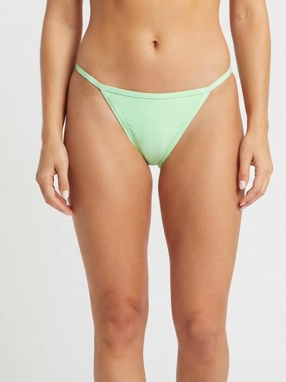 Basic Swim Club Neon / Mint Green Bikini Bottom Brand Pouch Size M NEW vacation